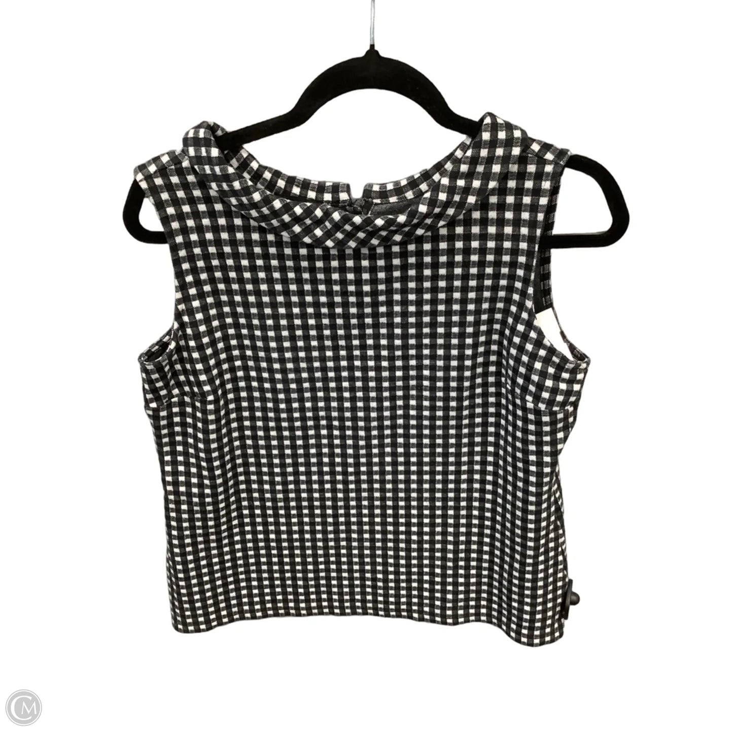 Top Sleeveless By Talbots In Plaid Pattern, Size: M
