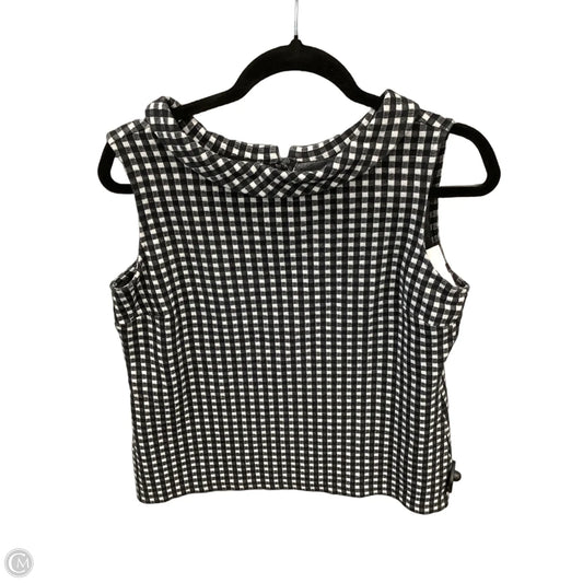 Top Sleeveless By Talbots In Plaid Pattern, Size: M