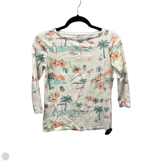 Top 3/4 Sleeve By Talbots In White, Size: Xs