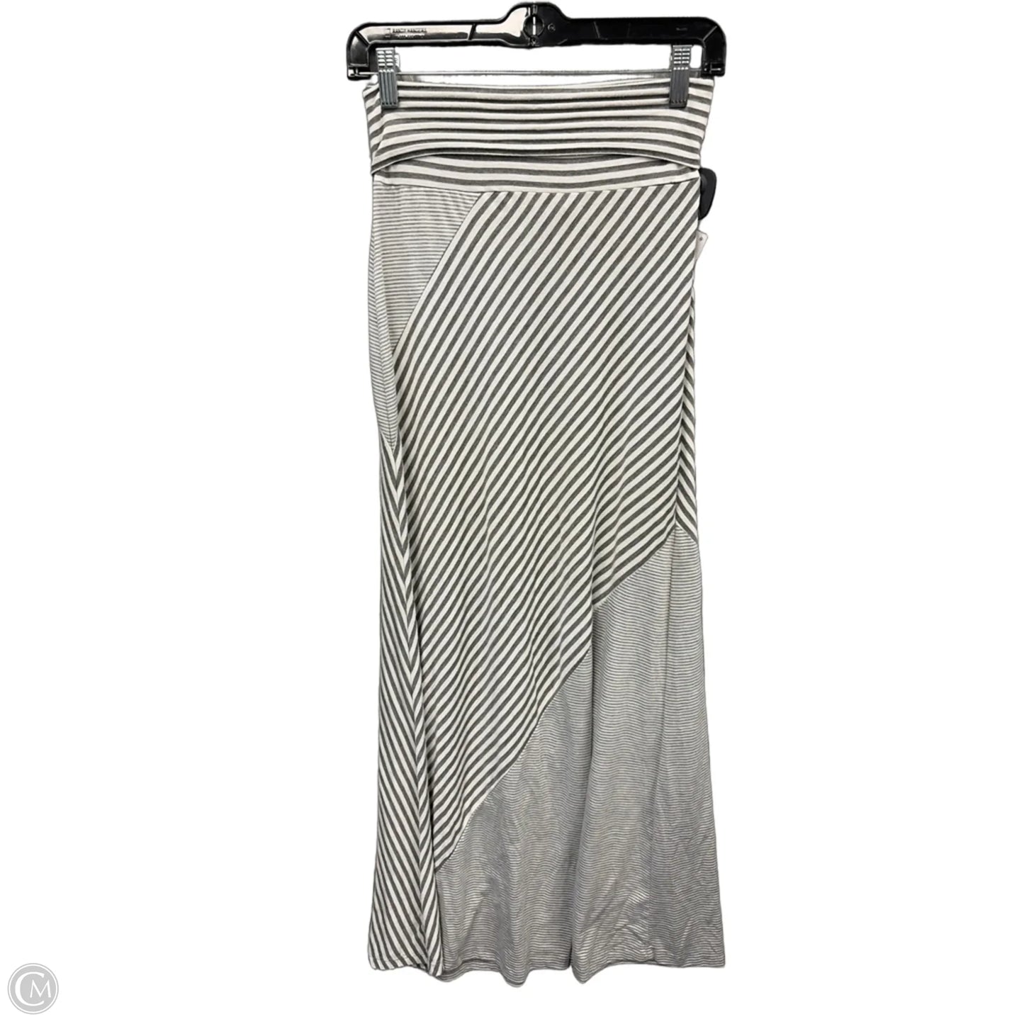 Skirt Maxi By Clothes Mentor In Grey & White, Size: 4