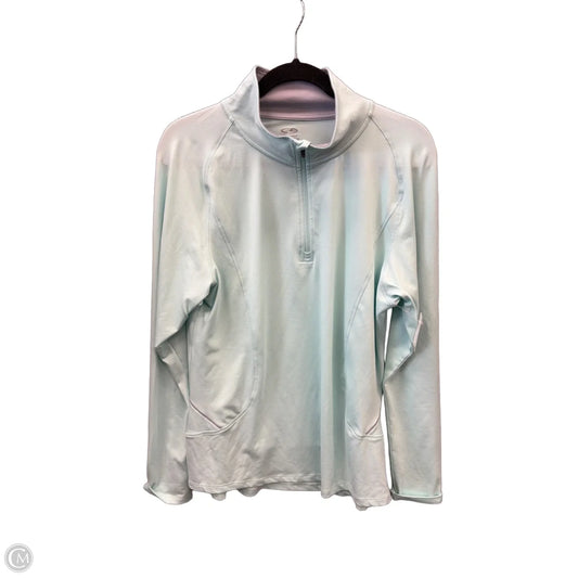 Athletic Top Long Sleeve Collar By Champion In Blue, Size: Xl