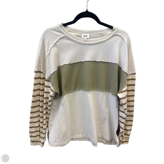 Top Long Sleeve By Bke In Cream, Size: L