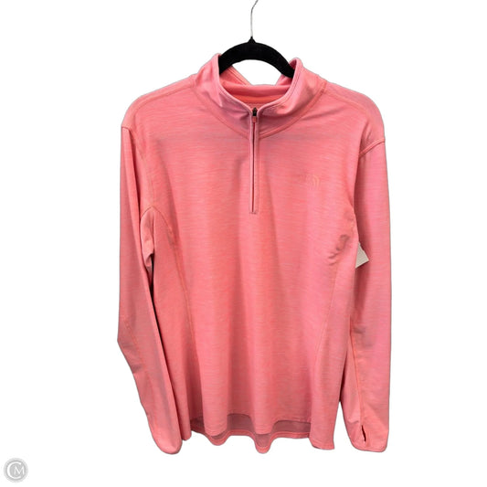Athletic Top Long Sleeve Collar By The North Face In Pink, Size: Xl