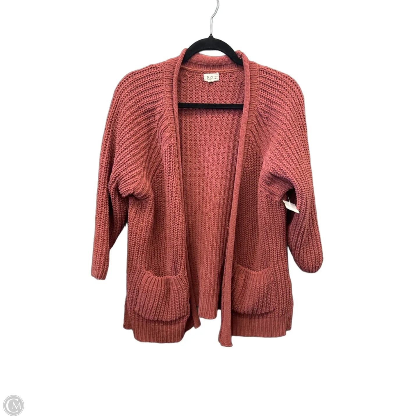 Sweater Cardigan By Pol In Red, Size: S