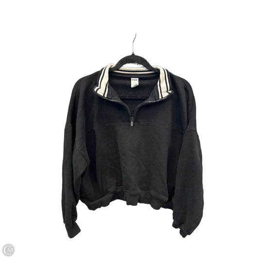 Sweatshirt Collar By Pink In Black, Size: L