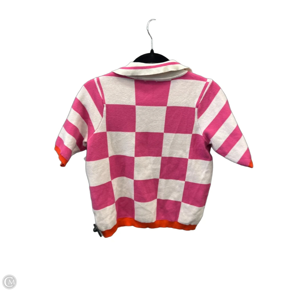 Sweater Short Sleeve By Jodifl In Pink & White, Size: S