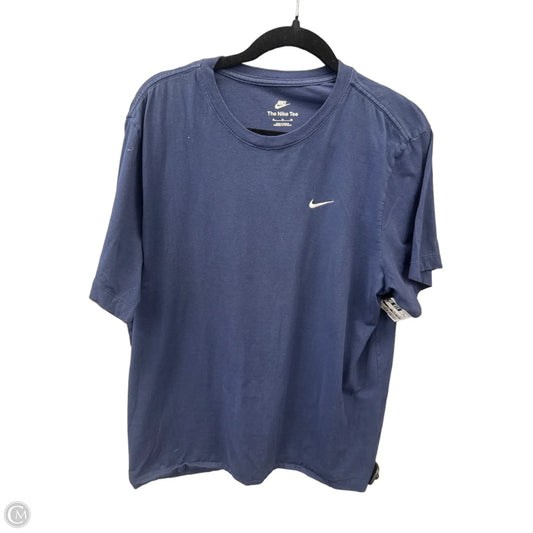 Athletic Top Short Sleeve By Nike Apparel In Blue, Size: Xl