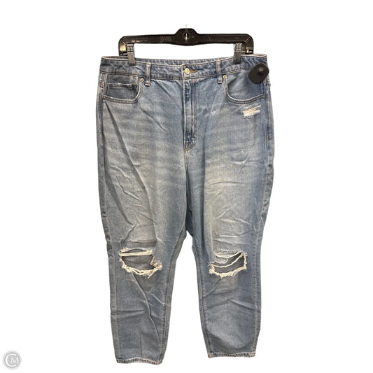 Jeans Straight By American Eagle In Blue Denim, Size: 18