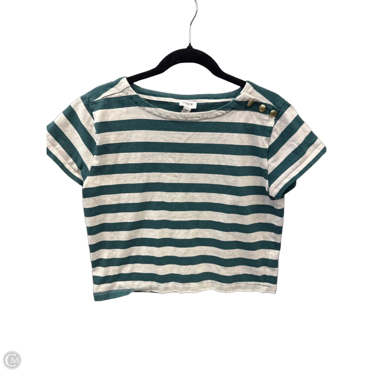 Top Short Sleeve By J. Crew In Striped Pattern, Size: S