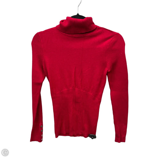 Top Long Sleeve By White House Black Market In Red, Size: Xs