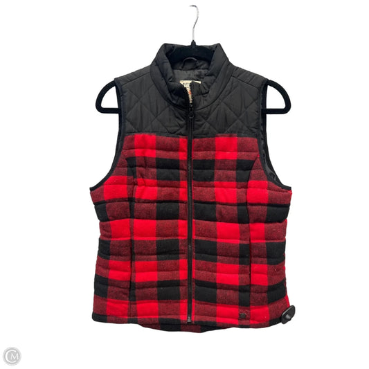 Vest Puffer & Quilted By Ruff Hewn In Plaid Pattern, Size: S