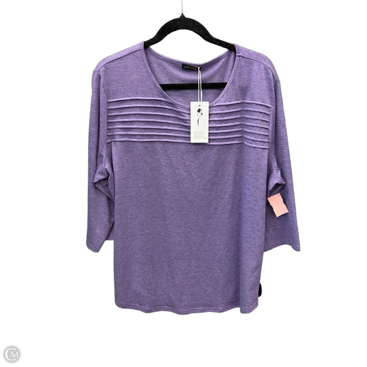 Top Long Sleeve By Ofeefan In Purple, Size: Xxl