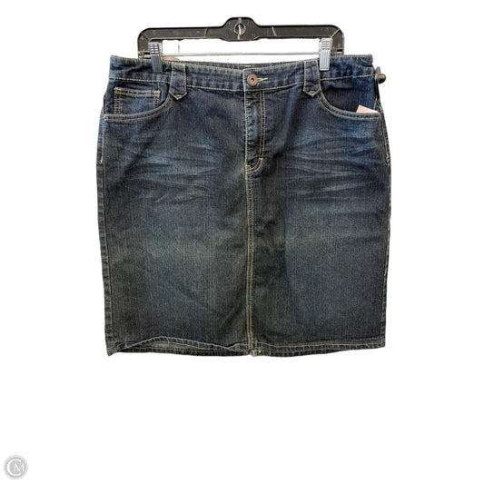 Skirt Midi By Christopher And Banks In Blue Denim, Size: 16
