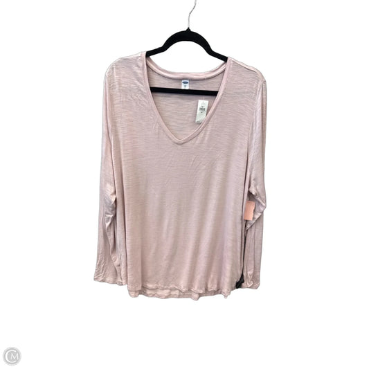 Top Long Sleeve Basic By Old Navy In Pink, Size: Xxl