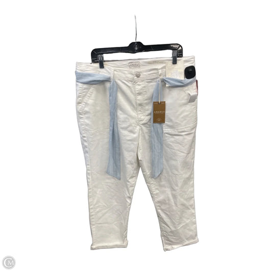Jeans Straight By Angels In White Denim, Size: 16