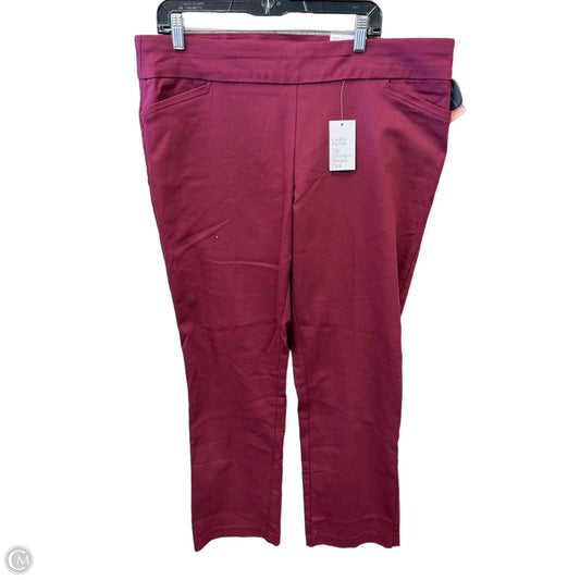Pants Dress By Croft And Barrow In Red, Size: 18