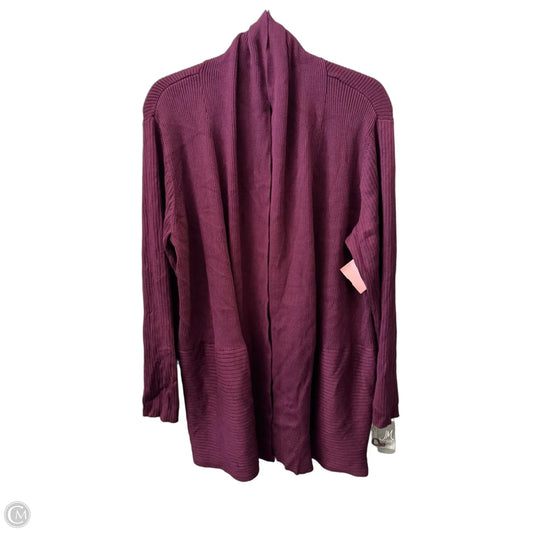 Cardigan By Jm Collections In Purple, Size: 2x