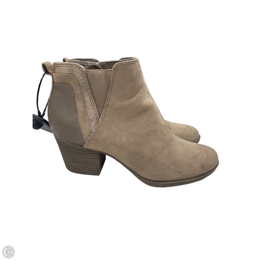 Boots Ankle Heels By Faded Glory In Brown, Size: 8