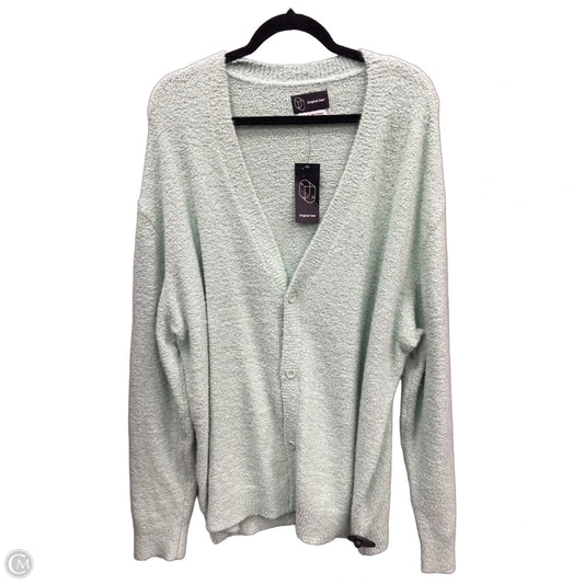 Sweater Cardigan By Clothes Mentor In Green, Size: Xl