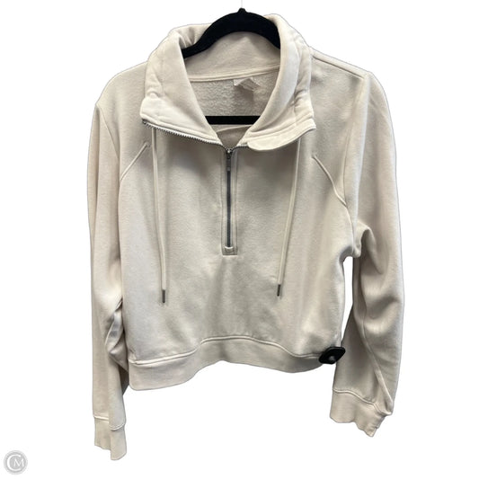 Athletic Sweatshirt Collar By All In Motion In Cream, Size: L