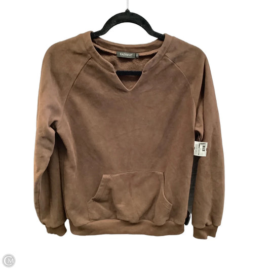 Sweatshirt Crewneck By Clothes Mentor In Brown, Size: S