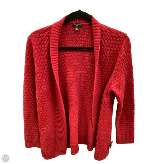 Sweater Cardigan By Talbots In Red, Size: Lp