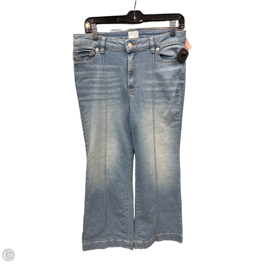 Jeans Wide Leg By Time And Tru In Blue Denim, Size: 10