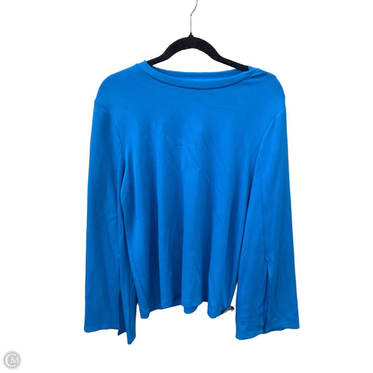 Top Long Sleeve By Worthington In Blue, Size: L
