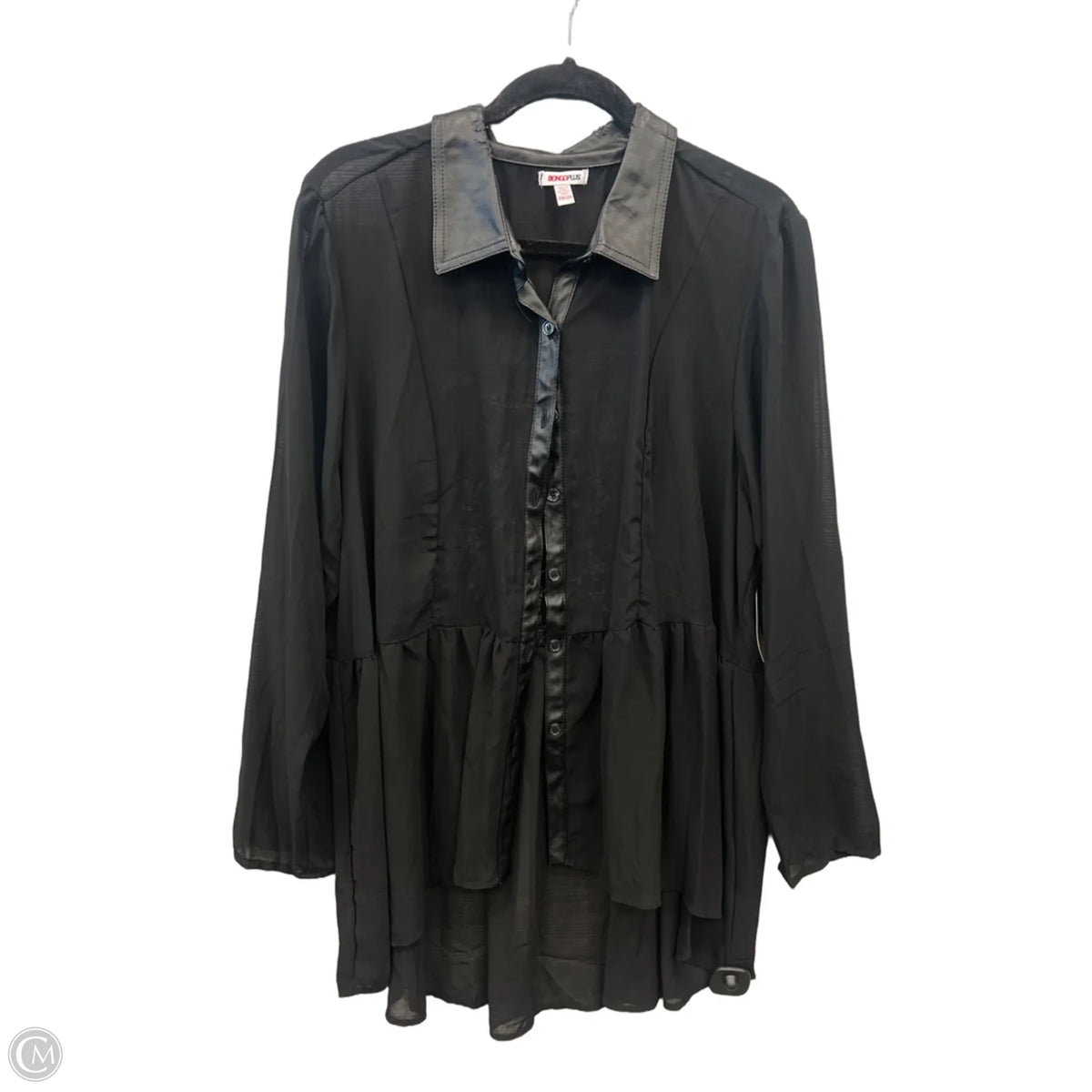 Top Long Sleeve By Bongo In Black, Size: 2x