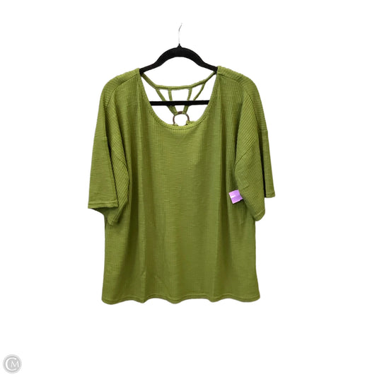 Top Short Sleeve By Cato In Green, Size: Xl