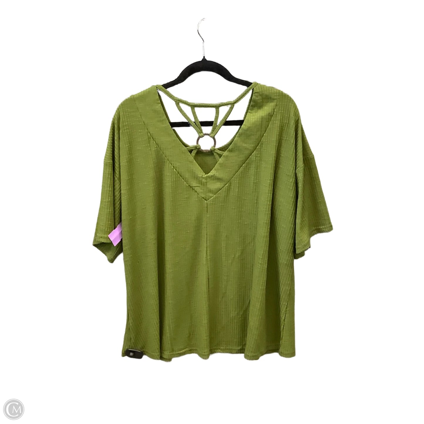 Top Short Sleeve By Cato In Green, Size: Xl