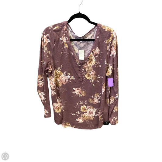 Top Long Sleeve By Maurices In Purple, Size: 1x