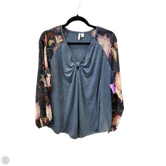 Top Long Sleeve By Cato In Blue, Size: 2x