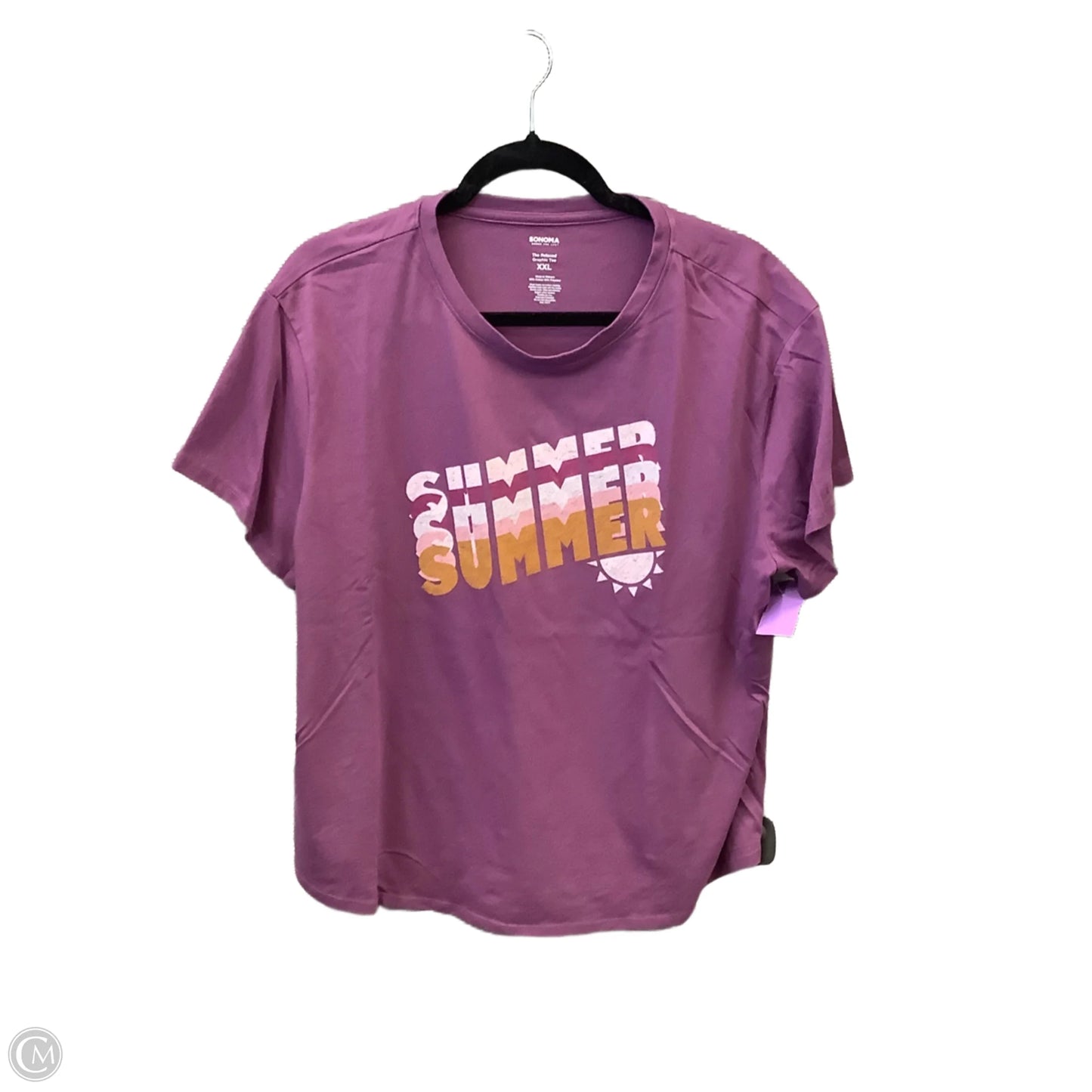 Top Short Sleeve By Sonoma In Purple, Size: Xxl