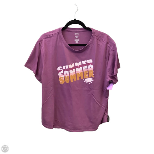 Top Short Sleeve By Sonoma In Purple, Size: Xxl