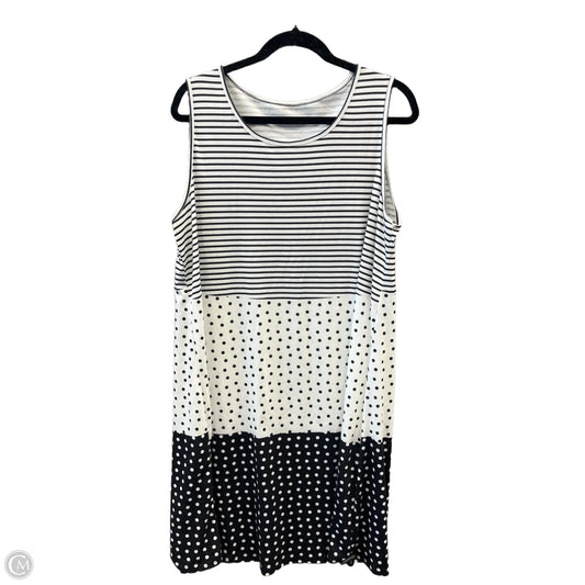 Dress Casual Midi By Clothes Mentor In Black & White, Size: 1x