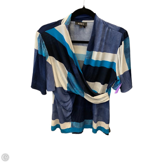 Top Short Sleeve By Dkny In Blue, Size: Xl