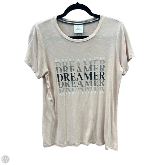 Top Short Sleeve By Knox Rose In Pink, Size: M