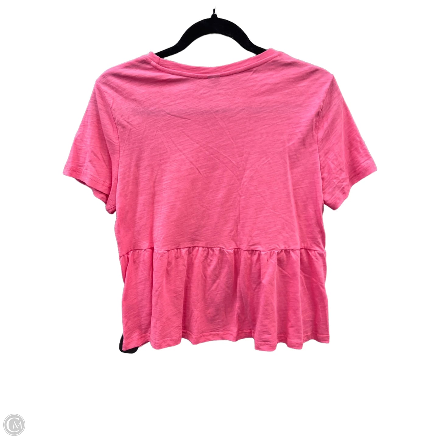 Top Short Sleeve By Shein In Pink, Size: L