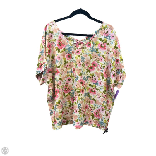 Top Short Sleeve By Jodifl In Floral Print, Size: S