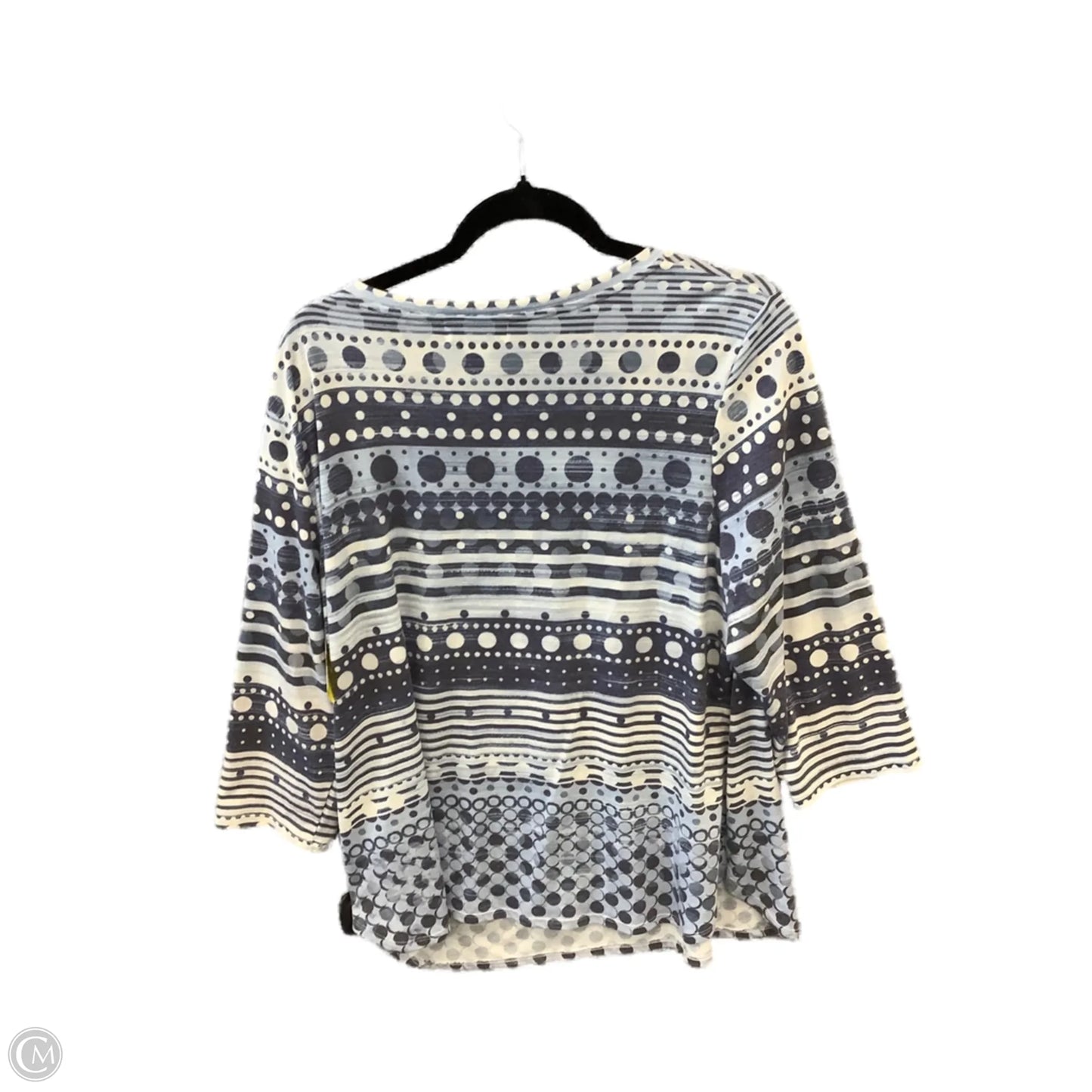Top 3/4 Sleeve By Christopher And Banks In Blue, Size: Xl