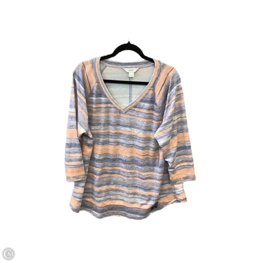 Top 3/4 Sleeve By Cj Banks In Striped Pattern, Size: 2x