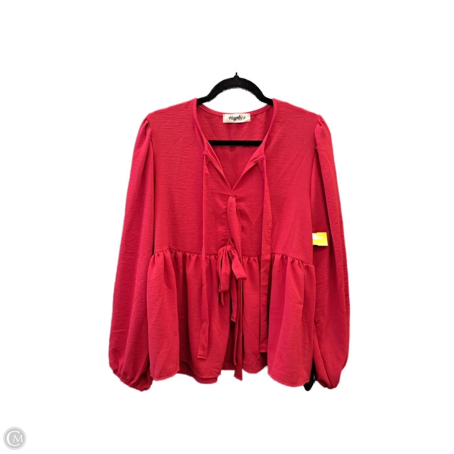Blouse Long Sleeve By Haptics In Red, Size: S