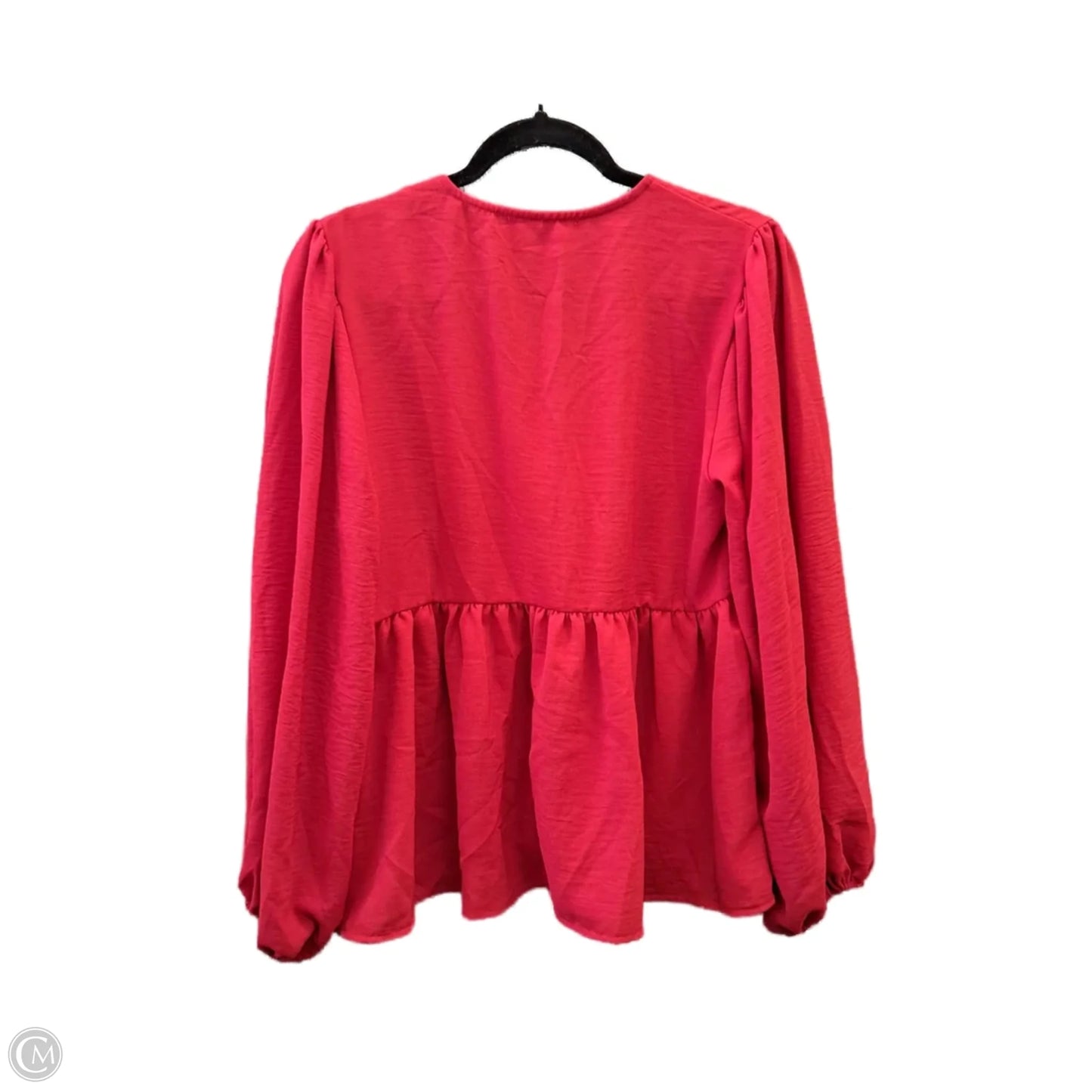Blouse Long Sleeve By Haptics In Red, Size: S