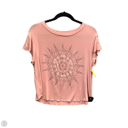 Top Short Sleeve By American Eagle In Pink, Size: Xs