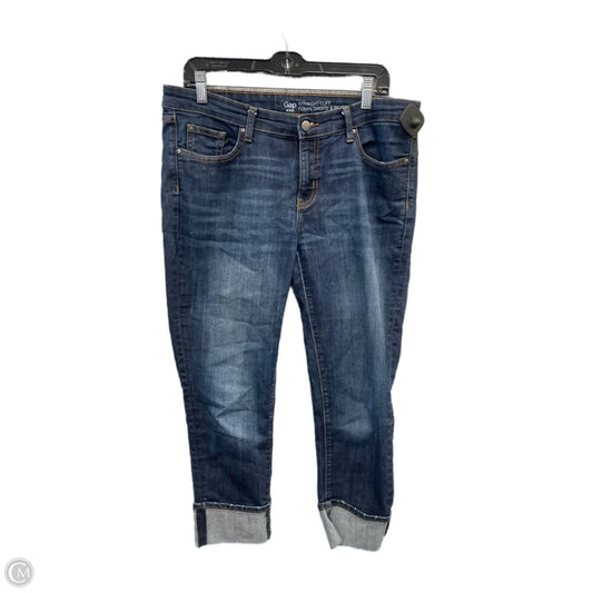 Jeans Straight By Gap In Blue Denim, Size: 12