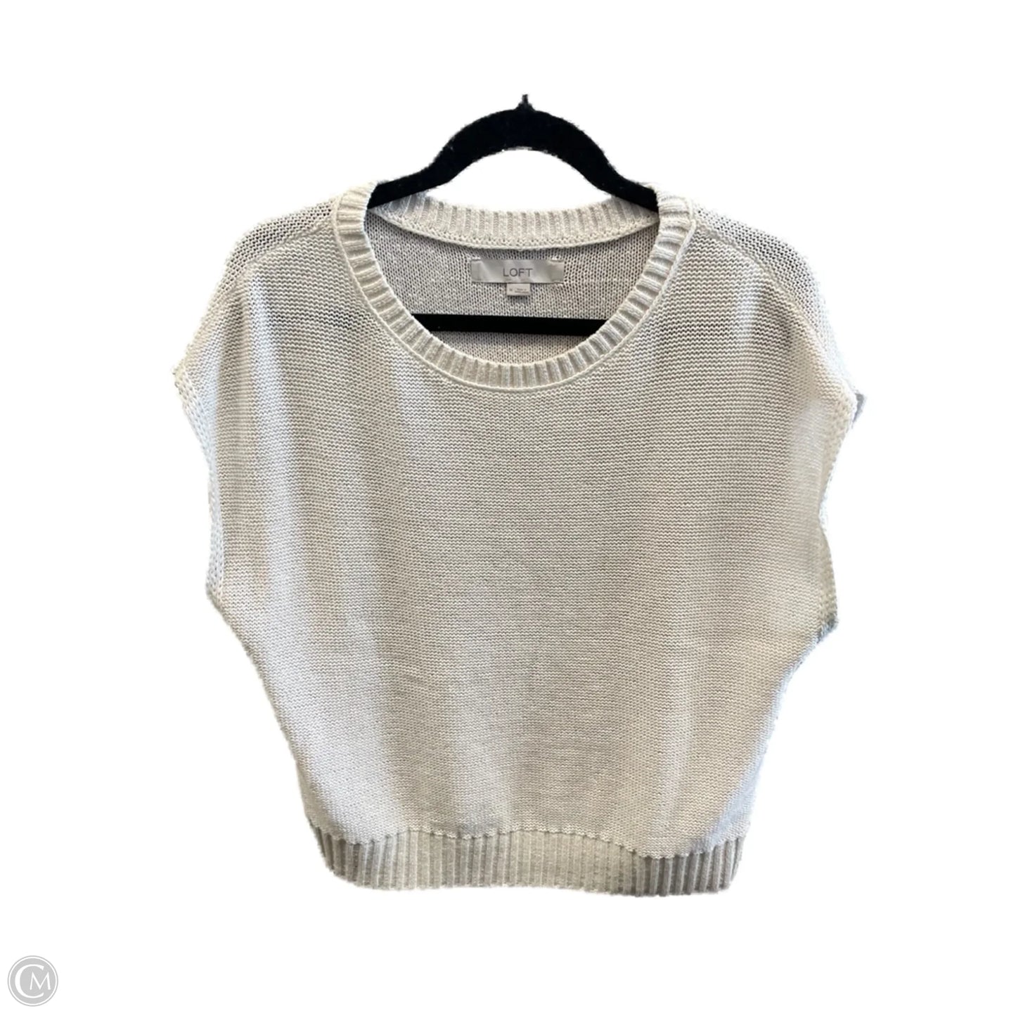 Vest Sweater By Loft In Cream, Size: M