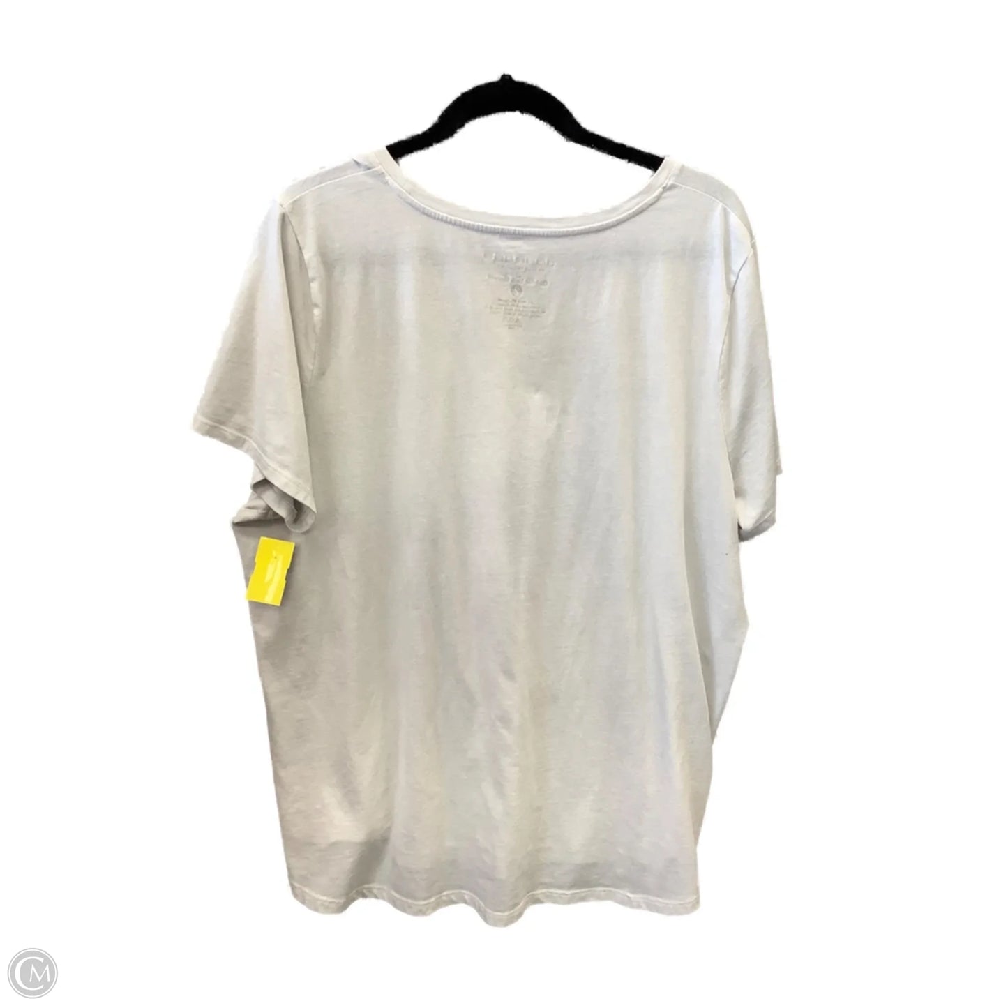 Top Short Sleeve By Clothes Mentor In White, Size: 2x