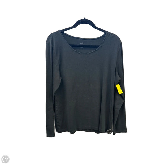 Top Long Sleeve Basic By J. Jill In Black, Size: Xl