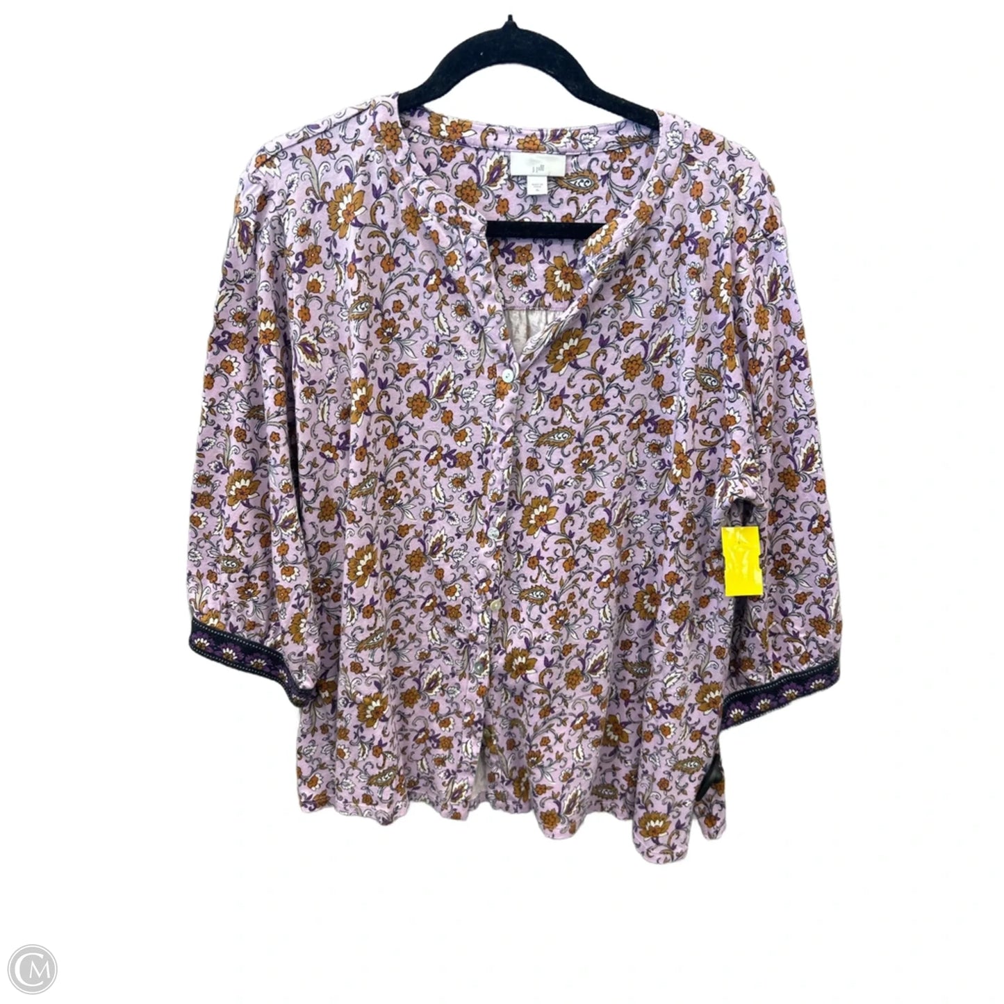 Top 3/4 Sleeve By J. Jill In Purple, Size: Xl